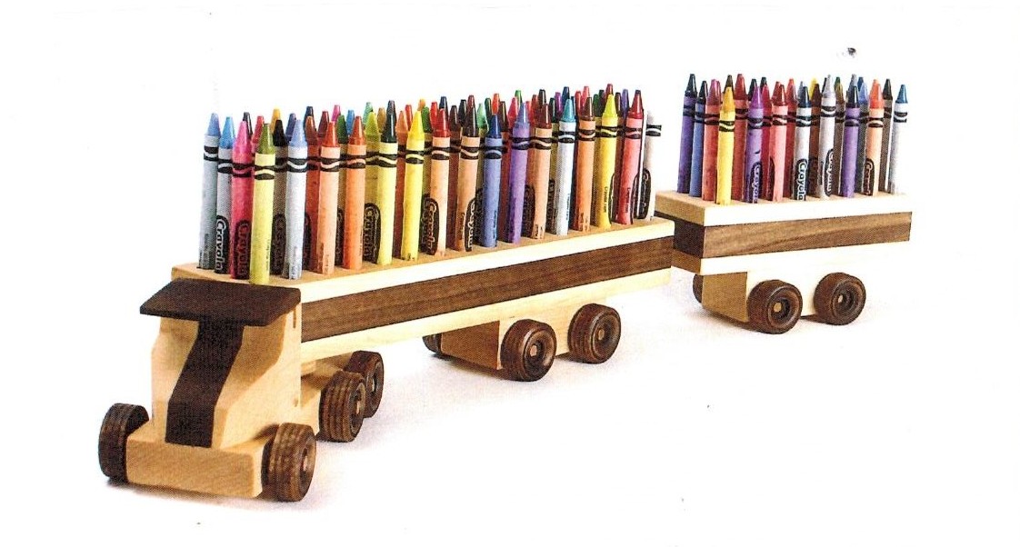 Handmade Truck Crayon Holder